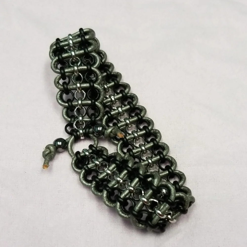 Leather and Chain Bracelet!